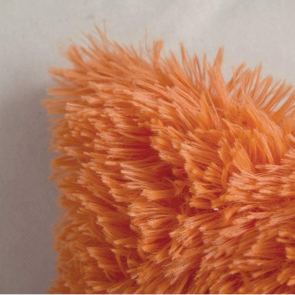 Luxury Home | Cozy Chic Pumpkin Orange Soft Plush Faux Fur Throw Pillow Cover - Picture 6 of 8